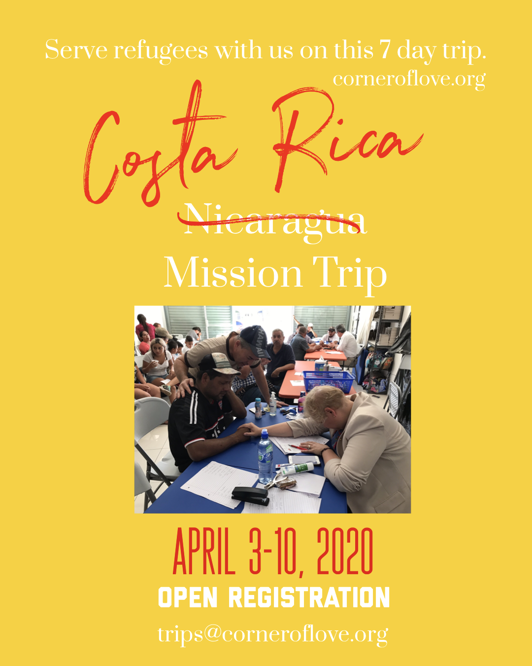 April 2020 Mission Team #1 to Costa Rica
