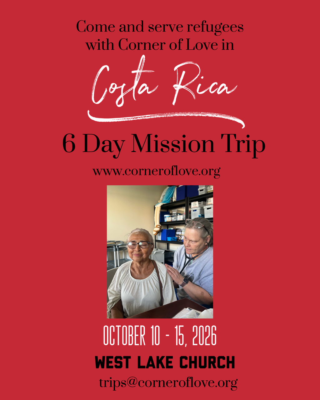 Mission Trip | October 10 – 15, 2026